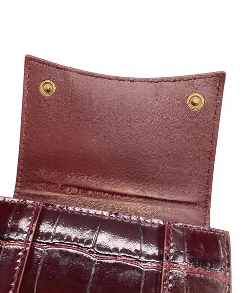 BALENCIAGA（バレンシアガ）BALENCIAGA (バレンシアガ) HOURGLASS Compact Wallet ボルドーの古着・服飾アイテム