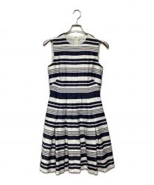 RED VALENTINO（レッドヴァレンティノ）の古着「ノースリーブワンピース」｜ネイビー×ホワイト