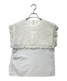 FUMIE=TANAKA×RAY BEAMS（フミエタナカ×レイ ビームス）の古着「別注 セーラーカラー レース プルオーバー」｜ホワイト