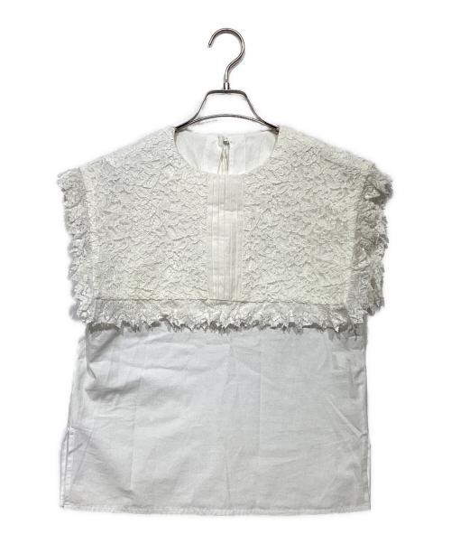 FUMIE=TANAKA（フミエタナカ）FUMIE=TANAKA (フミエタナカ) RAY BEAMS (レイ ビームス) 別注 セーラーカラー レース プルオーバー ホワイト サイズ:Free 未使用品の古着・服飾アイテム