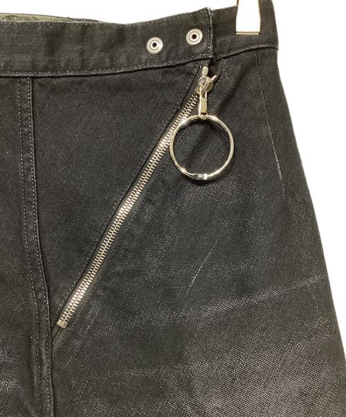 PHOTOCOPIEU（フォトコピュー）PHOTOCOPIEU (フォトコピュー) DONNA リングジップデニムスカート ブラック サイズ:36の古着・服飾アイテム