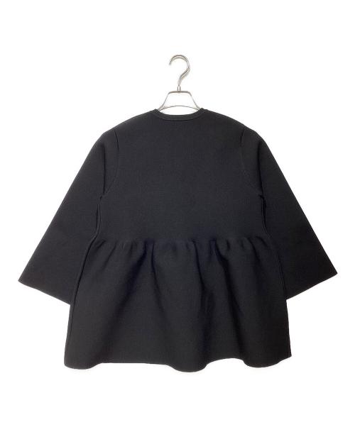 UNITED ARROWS TOKYO（ユナイテッドアローズトウキョウ）UNITED ARROWS TOKYO (ユナイテッドアローズトウキョウ) ミニフリル ニットカーディガン ブラック サイズ:-の古着・服飾アイテム