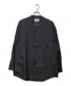 Graphpaper×THOMAS MASONグラフペーパー×トーマスメイソン）の古着「Oversized Band Collar Shirt GM204-50228B」｜グレー