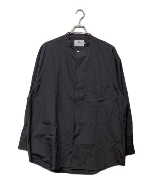 Graphpaper（グラフペーパー）Graphpaper (グラフペーパー) THOMAS MASON (トーマスメイソン) Oversized Band Collar Shirt GM204-50228B グレー サイズ:Fの古着・服飾アイテム