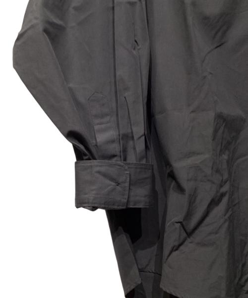 Graphpaper（グラフペーパー）Graphpaper (グラフペーパー) THOMAS MASON (トーマスメイソン) Oversized Band Collar Shirt GM204-50228B グレー サイズ:Fの古着・服飾アイテム