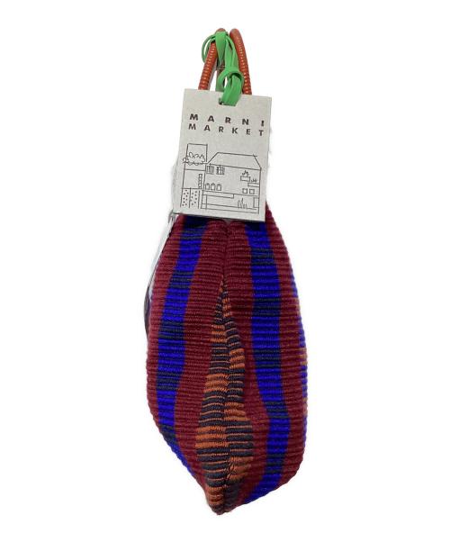 MARNI（マルニ）MARNI (マルニ) マーケットボートバッグ ネイビー×ブラウン 未使用品の古着・服飾アイテム