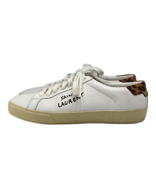 Saint Laurent Paris（サンローランパリ）Saint Laurent Paris (サンローランパリ) Court Classic Embroidered Sneakers ホワイト サイズ:37の古着・服飾アイテム