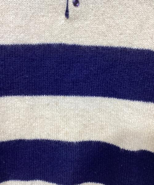 BROOKS BROTHERS（ブルックスブラザーズ）BROOKS BROTHERS (ブルックスブラザーズ) 70'S　 ボーダーニットポロシャツ ネイビー×ベージュ サイズ:38の古着・服飾アイテム