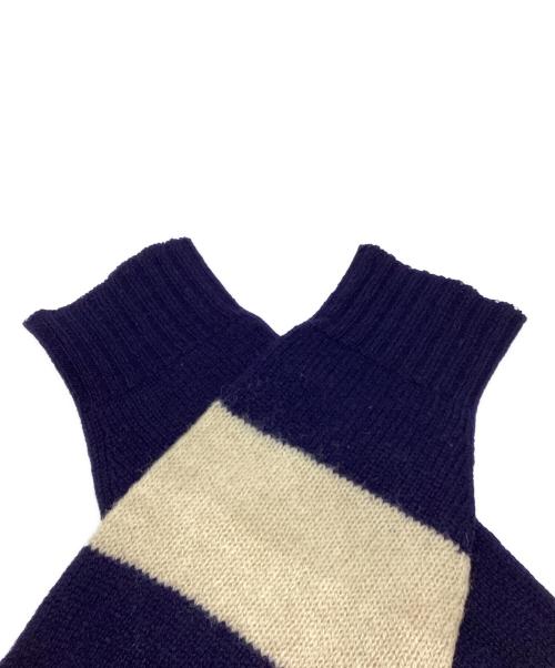 BROOKS BROTHERS（ブルックスブラザーズ）BROOKS BROTHERS (ブルックスブラザーズ) 70'S　 ボーダーニットポロシャツ ネイビー×ベージュ サイズ:38の古着・服飾アイテム