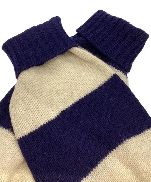 BROOKS BROTHERS（ブルックスブラザーズ）BROOKS BROTHERS (ブルックスブラザーズ) 70'S　 ボーダーニットポロシャツ ネイビー×ベージュ サイズ:38の古着・服飾アイテム