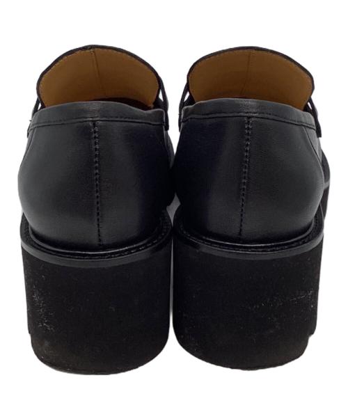 MACKINTOSH PHILOSOPHY（マッキントッシュ フィロソフィー）MACKINTOSH PHILOSOPHY (マッキントッシュ フィロソフィー) チェーンモチーフ 厚底 ローファー　6494 ブラック サイズ:22 1/2の古着・服飾アイテム