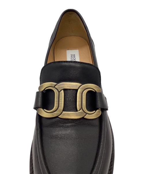 MACKINTOSH PHILOSOPHY（マッキントッシュ フィロソフィー）MACKINTOSH PHILOSOPHY (マッキントッシュ フィロソフィー) チェーンモチーフ 厚底 ローファー　6494 ブラック サイズ:22 1/2の古着・服飾アイテム
