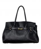 AULENTTIオウレンティ）の古着「レザービッグトート」｜ブラック