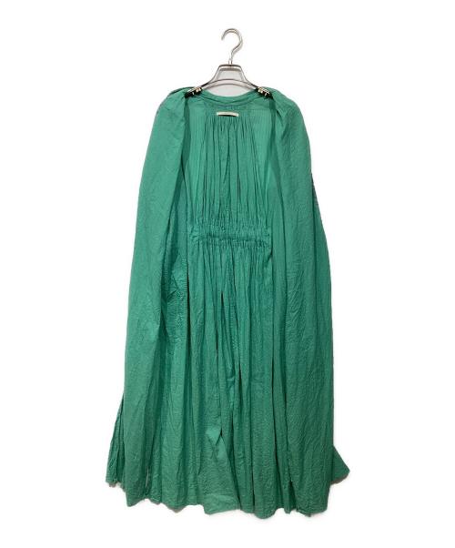 ne quittez pas（ヌキテパ）ne quittez pas (ヌキテパ) C.DOBBY STRIPE EMB DRESS　010411GP2 グリーン サイズ:Sの古着・服飾アイテム