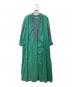 ne quittez pas（ヌキテパ）の古着「C.DOBBY STRIPE EMB DRESS　010411GP2」｜グリーン
