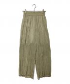 HYKEハイク）の古着「RANDOM PLEATED PANTS」｜ベージュ