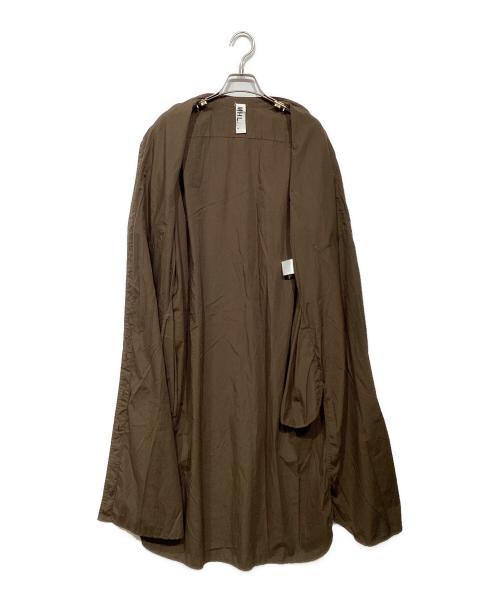 MHL（エムエイチエル）MHL (エムエイチエル) GARMENT DYE COTTON POPLIN DRESS　595-3157580 ブラウン サイズ:2の古着・服飾アイテム