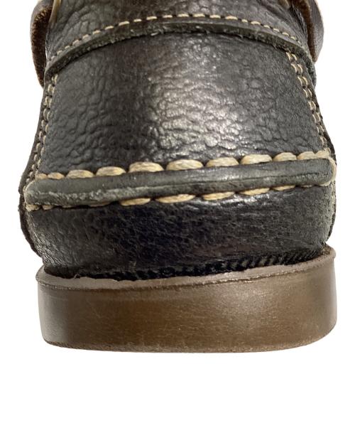 PARABOOT（パラブーツ）PARABOOT (パラブーツ) BEAMS (ビームス) 別注　コインローファー ブラック×ブラウン サイズ:7の古着・服飾アイテム