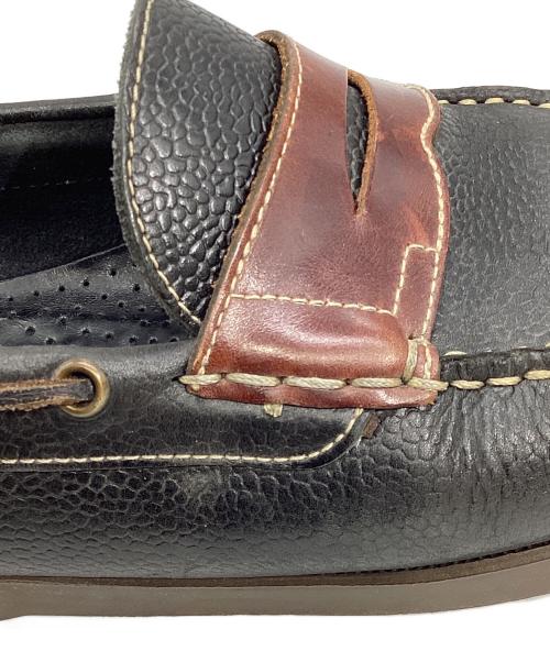 PARABOOT（パラブーツ）PARABOOT (パラブーツ) BEAMS (ビームス) 別注　コインローファー ブラック×ブラウン サイズ:7の古着・服飾アイテム