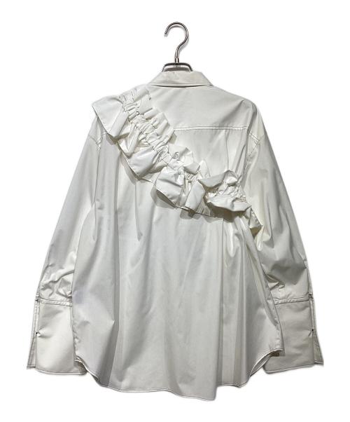UNITED TOKYO（ユナイテッドトーキョー）UNITED TOKYO (ユナイテッドトーキョー) 2wayフリルオーバーシャツ ホワイト サイズ:Freeの古着・服飾アイテム