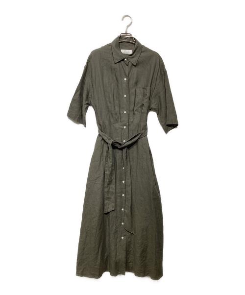 GALLARDA GALANTE（ガリャルダガランテ）GALLARDA GALANTE (ガリャルダガランテ) リネンシャツワンピース　GGZ1031409A0009 オリーブの古着・服飾アイテム