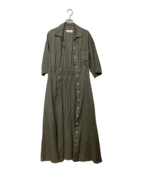 GALLARDA GALANTE（ガリャルダガランテ）GALLARDA GALANTE (ガリャルダガランテ) リネンシャツワンピース　GGZ1031409A0009 オリーブの古着・服飾アイテム