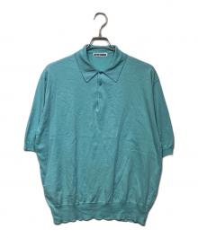 KAPTAIN SUNSHINE（キャプテンサンシャイン）の古着「Cotton Knit Polo Shirt KS24SKN05」｜ブルー