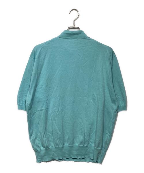 KAPTAIN SUNSHINE（キャプテンサンシャイン）KAPTAIN SUNSHINE (キャプテンサンシャイン) Cotton Knit Polo Shirt KS24SKN05 ブルー サイズ:40の古着・服飾アイテム