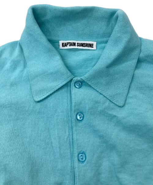 KAPTAIN SUNSHINE（キャプテンサンシャイン）KAPTAIN SUNSHINE (キャプテンサンシャイン) Cotton Knit Polo Shirt KS24SKN05 ブルー サイズ:40の古着・服飾アイテム