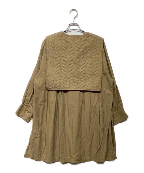 genten（ゲンテン）genten (ゲンテン) キルティング シャツワンピース 43796 ベージュ サイズ:40の古着・服飾アイテム