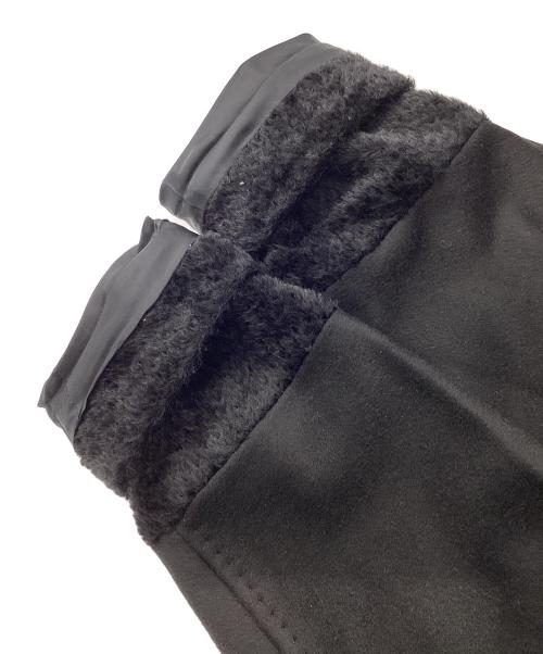 Max Mara Studio（マックスマーラ ストゥディオ）Max Mara Studio (マックスマーラ ストゥディオ) スタンドカラー切替アルパカ混コート ブラック サイズ:36の古着・服飾アイテム