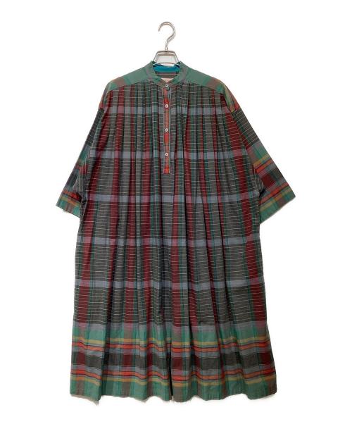 KENZO（ケンゾー）KENZO (ケンゾー) オールドチェックワンピース グリーン サイズ:Mの古着・服飾アイテム