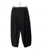 Lui'sルイス）の古着「キュプラ混イージーワイドパンツ LUZ2051402A0001」｜ブラック
