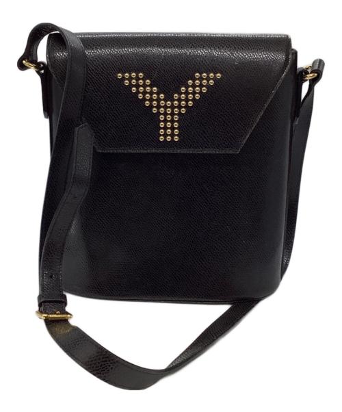 Yves Saint Laurent（イヴサンローラン）Yves Saint Laurent (イヴサンローラン) OLD　スタッズショルダーバッグ ブラックの古着・服飾アイテム