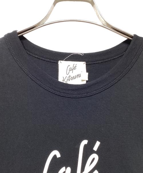 maison kitsune（メゾンキツネ）maison kitsune (メゾンキツネ) クルーネックTシャツ ブラック サイズ:Lの古着・服飾アイテム