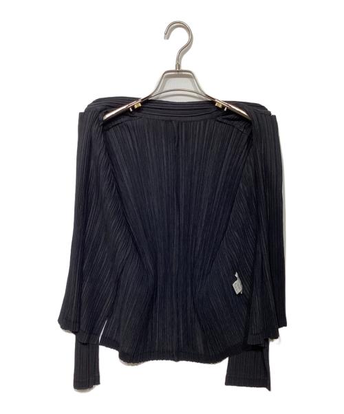 PLEATS PLEASE（プリーツプリーズ）PLEATS PLEASE (プリーツプリーズ) スタンドカラー プリーツジャケット ブラック サイズ:3の古着・服飾アイテム