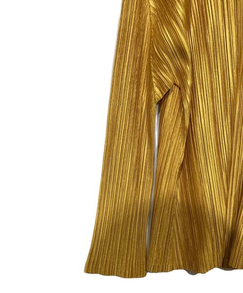 PLEATS PLEASE（プリーツプリーズ）PLEATS PLEASE (プリーツプリーズ) プリーツジャケット　PP13-JD202 イエロー サイズ:3の古着・服飾アイテム