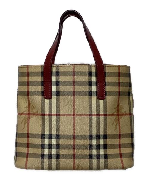 BURBERRY LONDON（バーバリーロンドン）BURBERRY LONDON (バーバリーロンドン) シャドーホース ノバチェック ハンドバッグ ベージュの古着・服飾アイテム