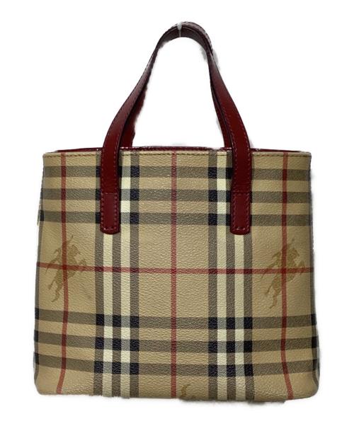 BURBERRY LONDON（バーバリーロンドン）BURBERRY LONDON (バーバリーロンドン) シャドーホース ノバチェック ハンドバッグ ベージュの古着・服飾アイテム