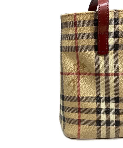 BURBERRY LONDON（バーバリーロンドン）BURBERRY LONDON (バーバリーロンドン) シャドーホース ノバチェック ハンドバッグ ベージュの古着・服飾アイテム