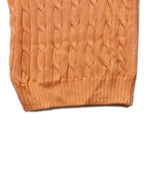 POLO RALPH LAUREN（ポロ・ラルフローレン）POLO RALPH LAUREN (ポロ・ラルフローレン) ポケットケーブルニット オレンジ サイズ:Sの古着・服飾アイテム