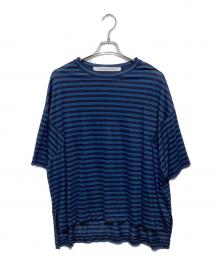 COGTHEBIGSMOKE（コグザビッグスモーク）の古着「ボーダーカットソー」｜ネイビー×ブルー