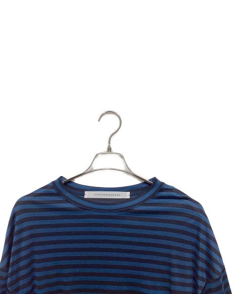 COGTHEBIGSMOKE（コグザビッグスモーク）COGTHEBIGSMOKE (コグザビッグスモーク) ボーダーカットソー ネイビー×ブルー サイズ:-の古着・服飾アイテム
