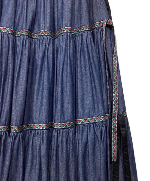 Lois CRAYON（ロイスクレヨン）Lois CRAYON (ロイスクレヨン) デニムティアードスカート　11005217 インディゴ サイズ:Mの古着・服飾アイテム