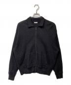 crepusculeクレプスキュール）の古着「Stripe Mesh Drizzler ブルゾン　2501-003」｜チャコールグレー