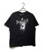 PROJECT G/Rプロジェクト ジーアール）の古着「TIGHT FIT SPLIT T-SHIRT」｜ブラック