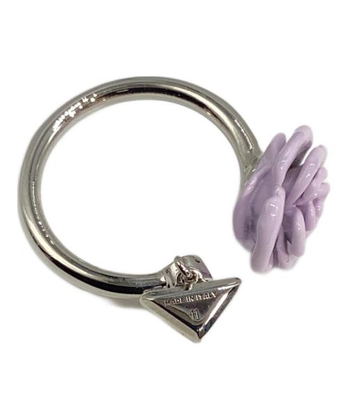 PRADA（プラダ）PRADA (プラダ) エナメルメタル リング パープル サイズ:11号の古着・服飾アイテム