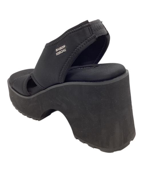 MAISON SPECIAL（メゾンスペシャル）MAISON SPECIAL (メゾンスペシャル) STRETCH CUT OFF SANDALS ブラック サイズ:38の古着・服飾アイテム