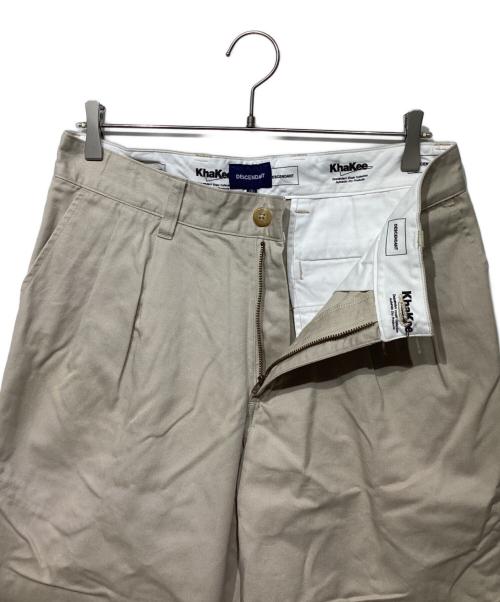 DESCENDANT（ディセンダント）DESCENDANT (ディセンダント) khakee (カーキー) 2タックパンツ ベージュ サイズ:2の古着・服飾アイテム