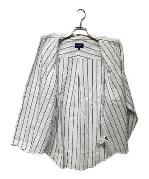 DESCENDANT（ディセンダント）DESCENDANT (ディセンダント) ストライプシャツ ホワイト×グレー サイズ:2の古着・服飾アイテム